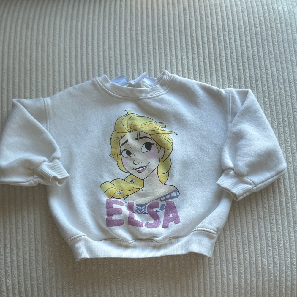 Zara White Elsa Sweatshirt for Kids